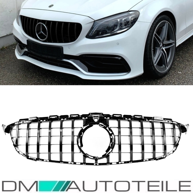 DM Autoteile 3-2744 Kühlergrill Chromschwarz Für Mercedes C-Klasse W205 Panamericana Ohne Kamera